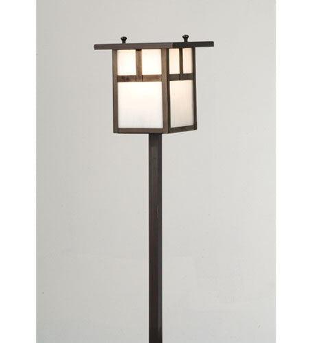 Meyda Tiffany 73546 One Light Post Landscape Fixture, Craftsman Brown
