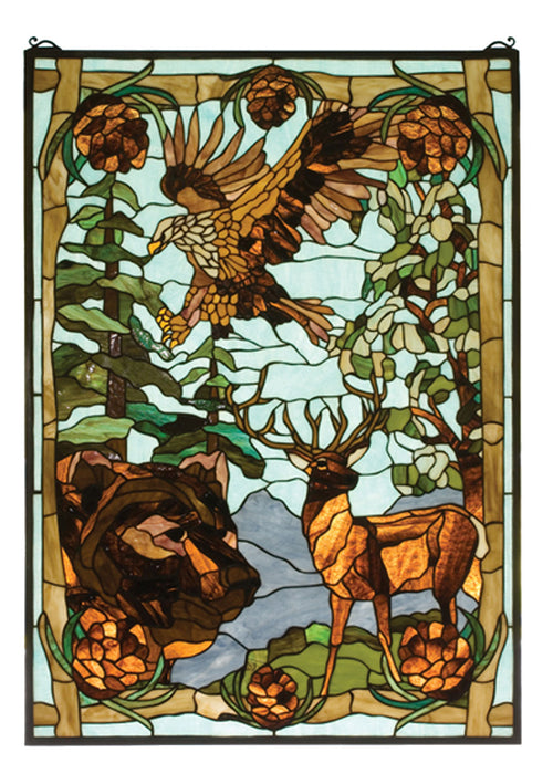 Meyda Tiffany 77732 Window, Lt Blue Amber Beige Green