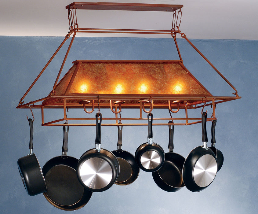 Meyda Tiffany 77830 Two Light Pot Rack, Rust