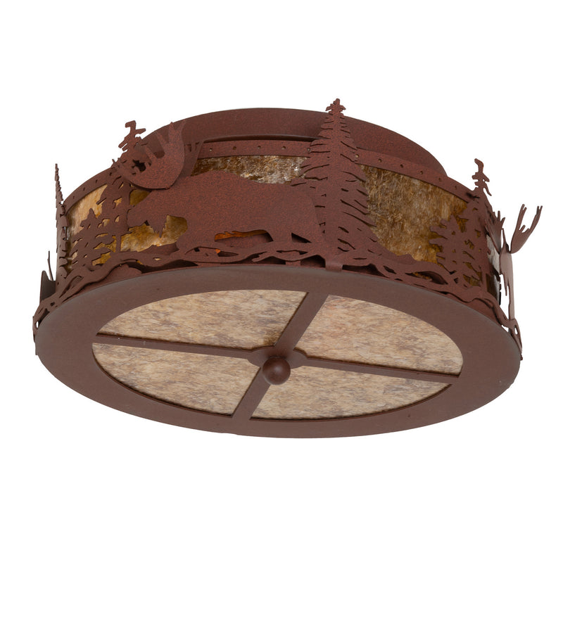 Meyda Tiffany 77902 Two Light Flushmount, Rust