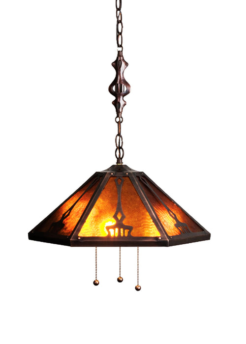 Meyda Tiffany 78076 Three Light Pendant, Bronze