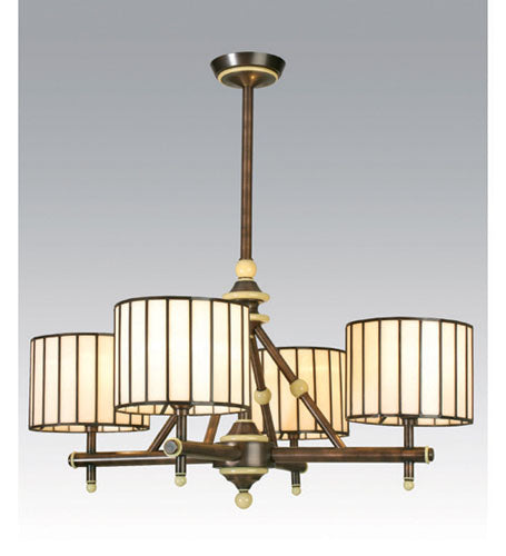 Meyda Tiffany 81993 Four Light Chandelier, Mahogany Bronze