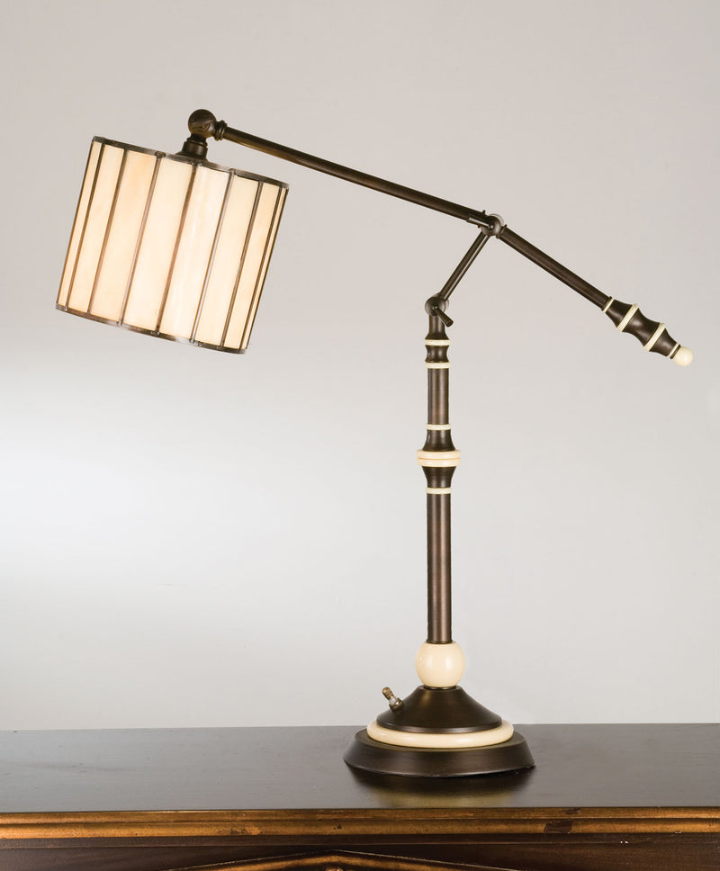 Meyda Tiffany 82038 Swing Arm Desk Lamp, Mahogany Bronze