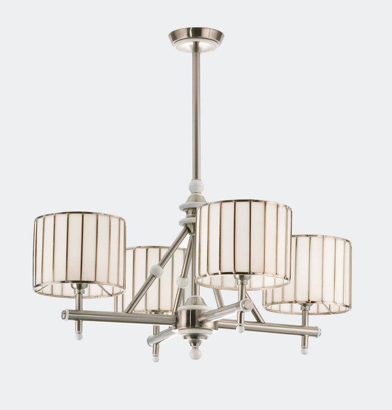 Meyda Tiffany 82039 Four Light Chandelier, Brushed Nickel