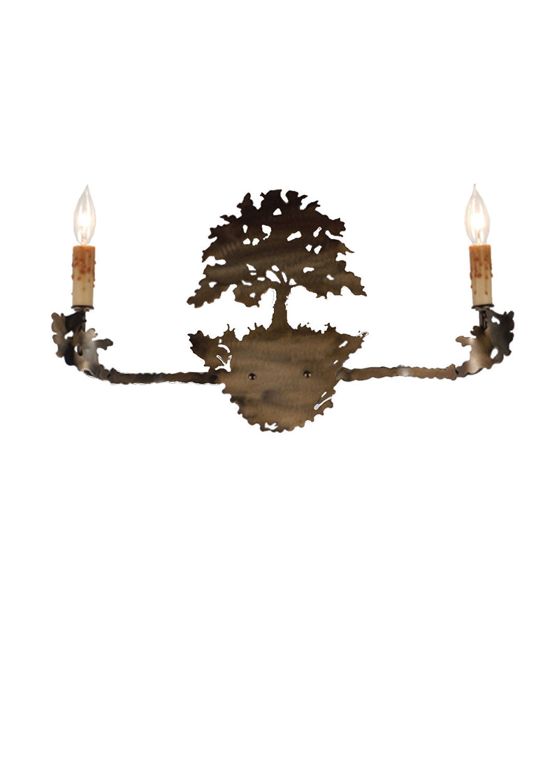 Meyda Tiffany 82158 Two Light Wall Sconce, Antique Copper