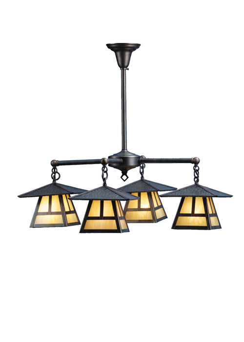 Meyda Tiffany 82503 Four Light Chandelier, Antique Copper