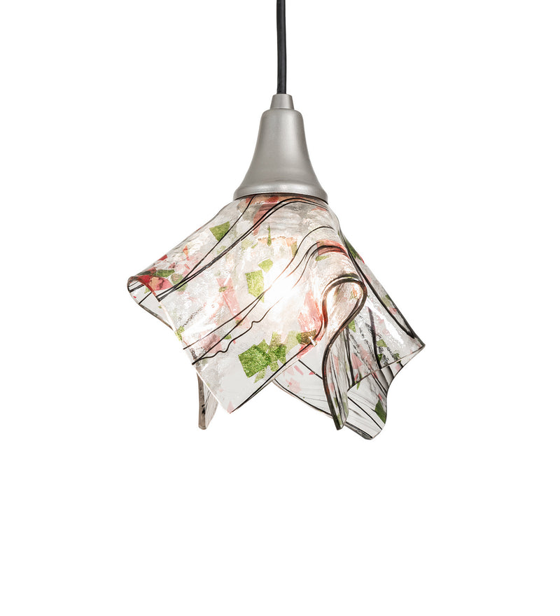 Meyda Tiffany 82541 One Light Mini Pendant, Brushed Nickel