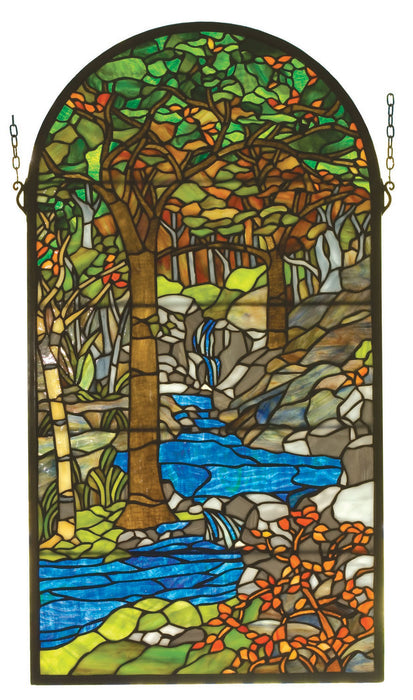 Meyda Tiffany 98255 Window, Green Oaka Amber Grey