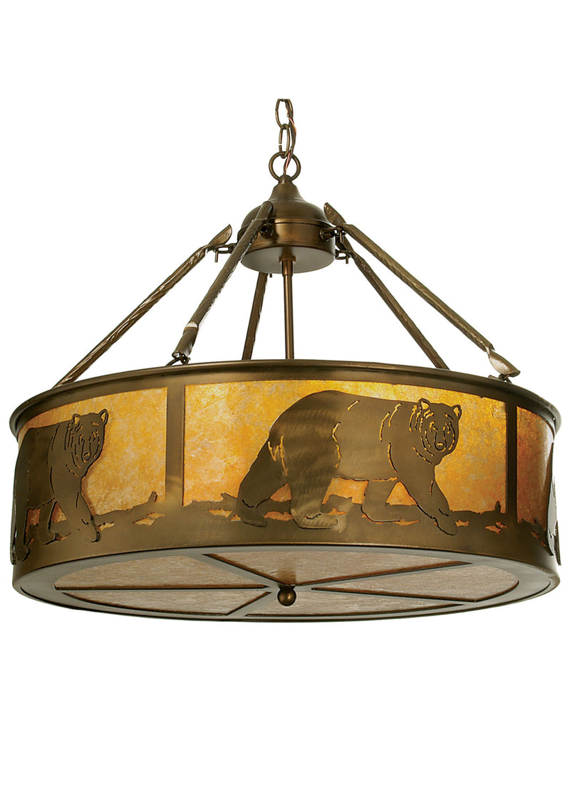 Meyda Tiffany 98440 Four Light Pendant, Antique Copper