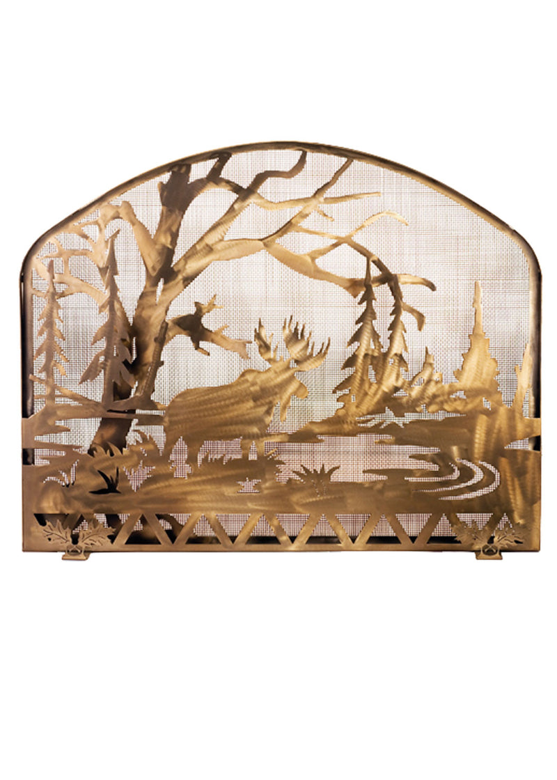 Meyda Tiffany 98743 Fireplace Screen, Antique Copper