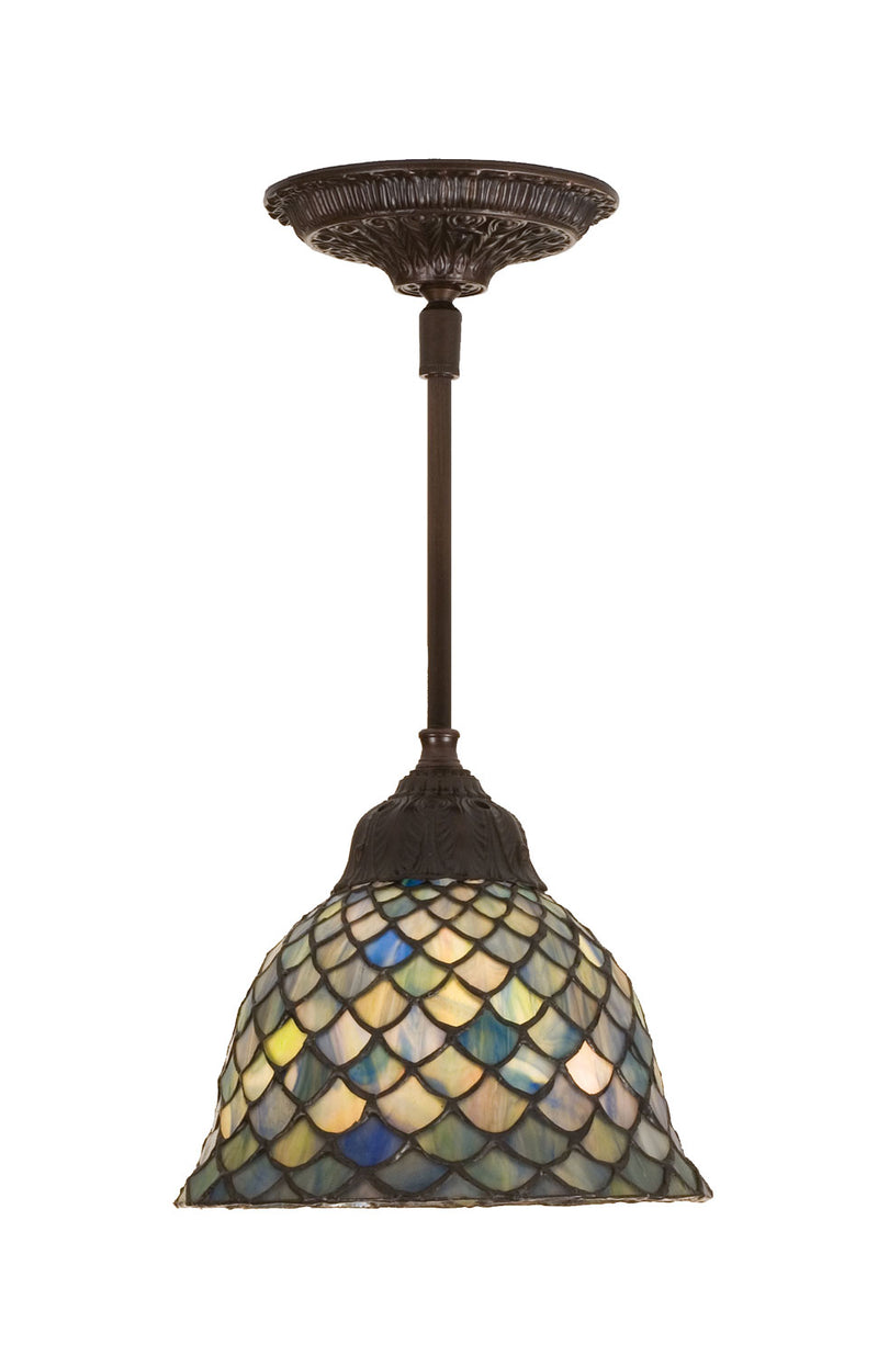 Meyda Tiffany 98823 One Light Mini Pendant, Green/Blue