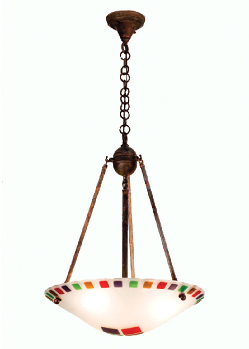 Meyda Tiffany 99291 Three Light Pendant, Vintage Copper