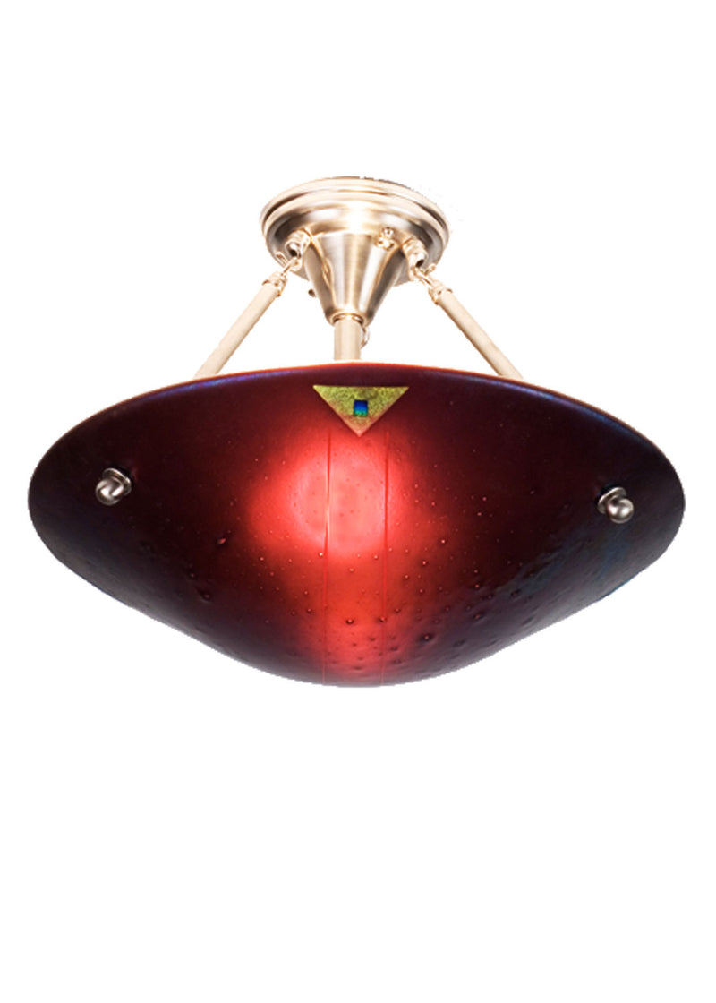 Meyda Tiffany 99296 Two Light Semi-Flushmount, Nickel