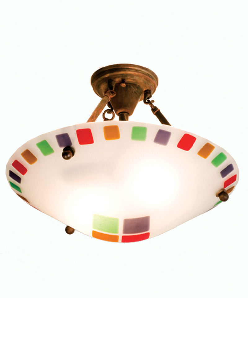 Meyda Tiffany 99315 Two Light Semi-Flushmount, Vintage Copper