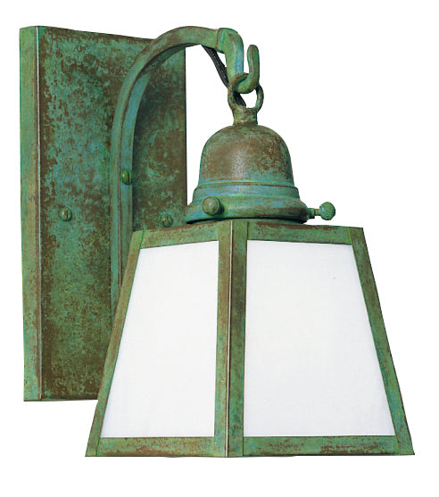 Arroyo AB-1EWO-VP One Light Wall Mount, Verdigris Patina