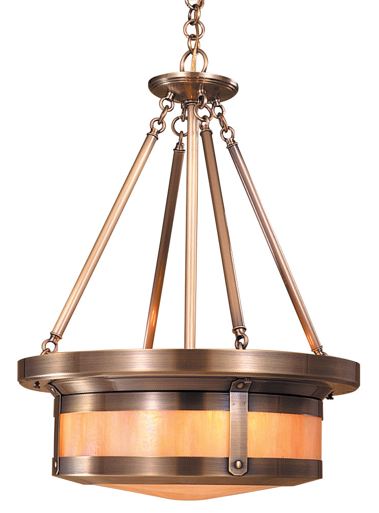 Arroyo BCMH-20GW-AB Four Light Pendant, Antique Brass