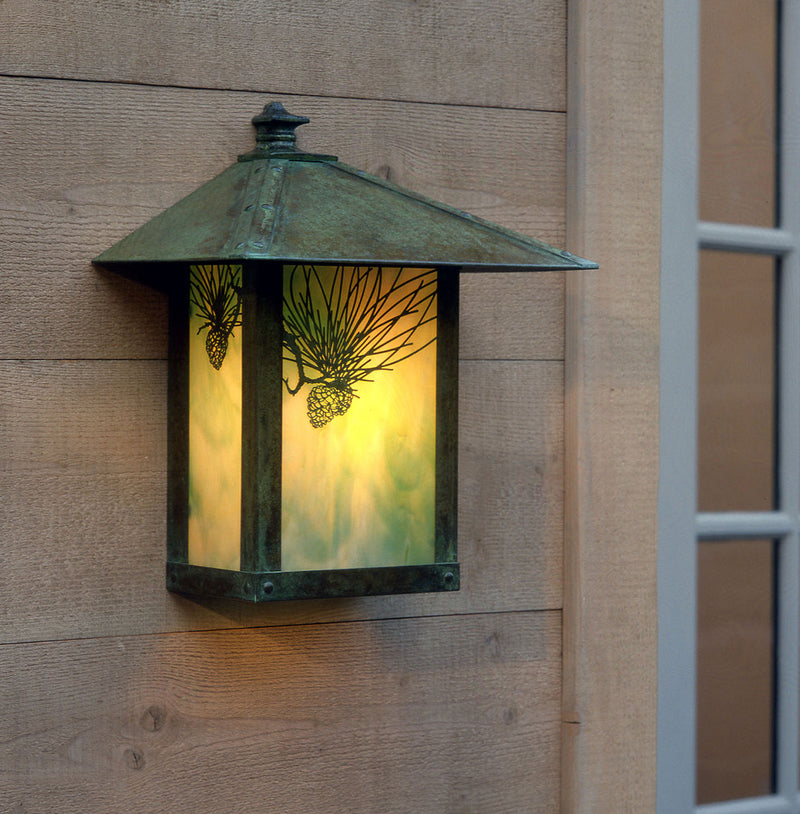 Arroyo EW-12PFGW-VP One Light Wall Mount, Verdigris Patina