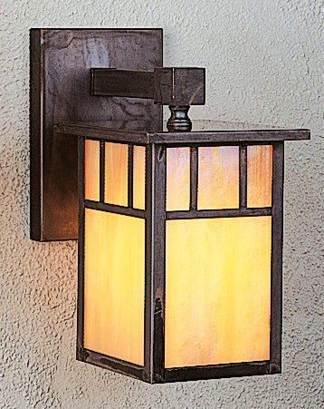 Arroyo HB-4LWDTGW-MB One Light Wall Mount, Mission Brown