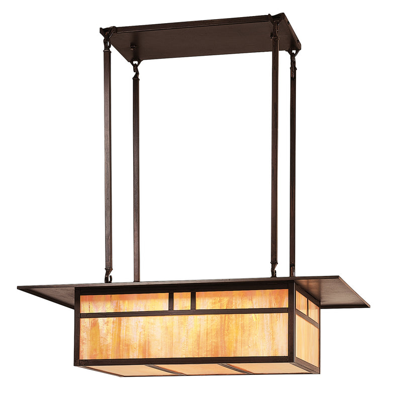 Arroyo HCM-27DTGW-BZ Four Light Pendant, Bronze