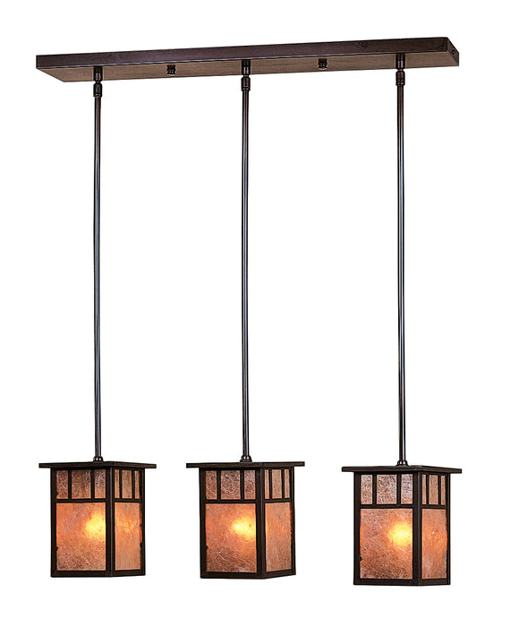 Arroyo HICH-4L/3DTAM-BZ Three Light Pendant, Bronze