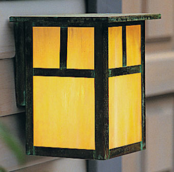 Arroyo MW-7TGW-VP One Light Wall Mount, Verdigris Patina