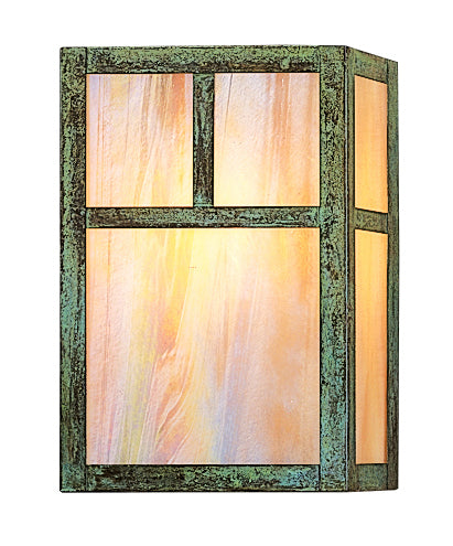 Arroyo MS-10TGW-VP One Light Wall Sconce, Verdigris Patina