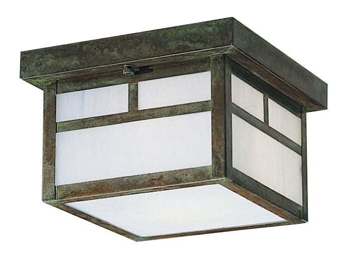 Arroyo MCM-8TWO-VP Two Light Flush Ceiling Mount, Verdigris Patina