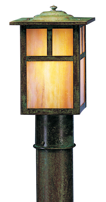 Arroyo MP-6TGW-VP One Light Outdoor Post Lamp, Verdigris Patina