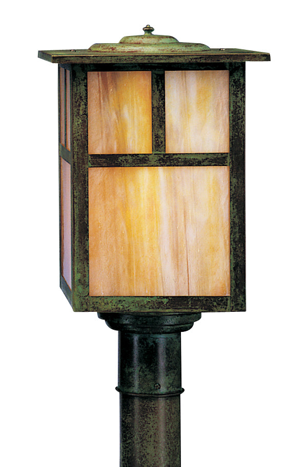 Arroyo MP-10TGW-VP One Light Outdoor Post Lamp, Verdigris Patina