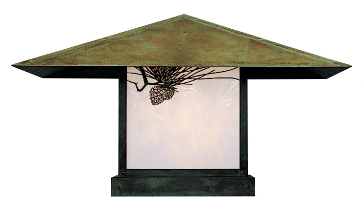 Arroyo MC-30PFWO-VP One Light olumn Mount, Verdigris Patina