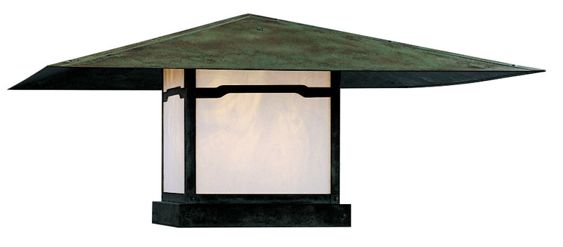 Arroyo MC-36CLWO-VP One Light olumn Mount, Verdigris Patina