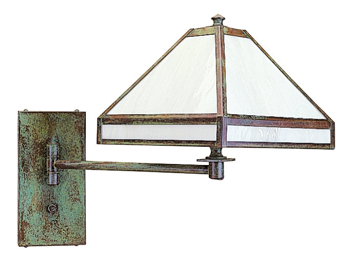 Arroyo PSA-1EWO-VP One Light Wall Mount Swing Arm, Verdigris Patina