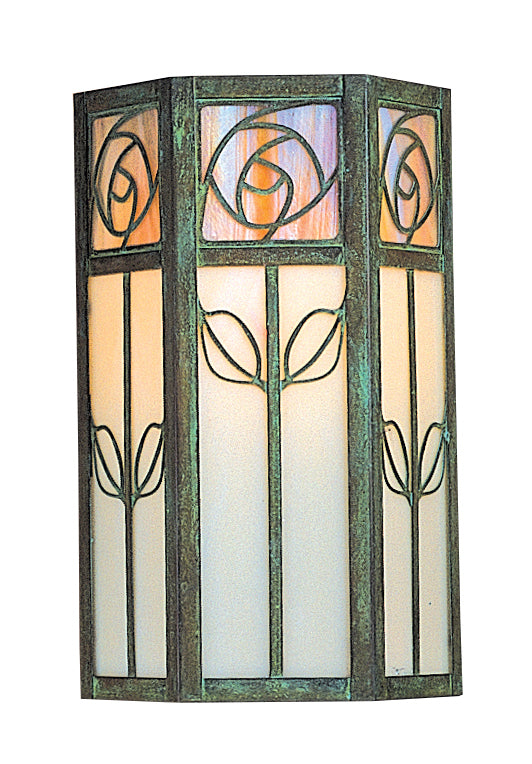 Arroyo SCW-12GWC-VP One Light Wall Mount, Verdigris Patina