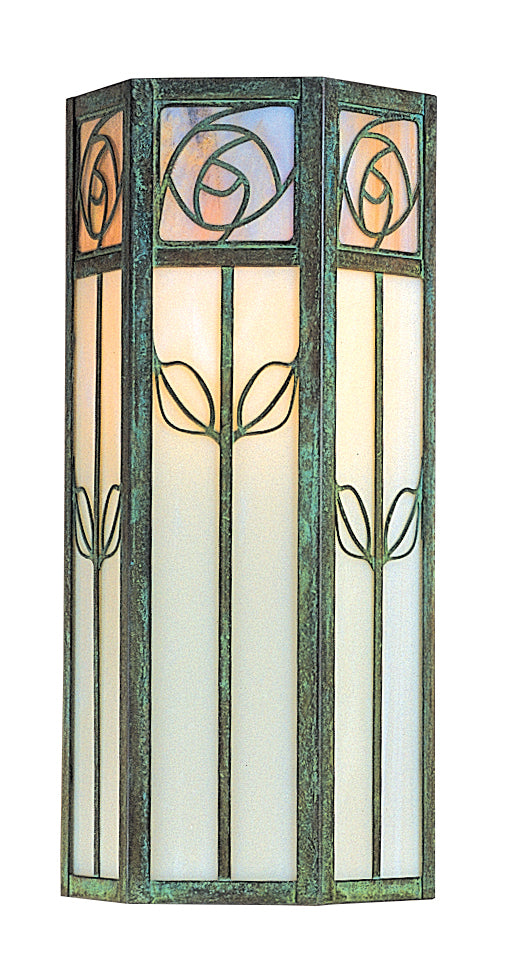 Arroyo SCW-16GWC-VP One Light Wall Mount, Verdigris Patina