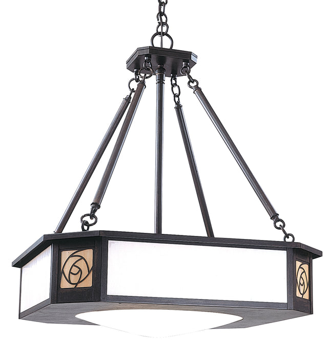 Arroyo SCCH-21GWC-BZ Four Light Pendant, Bronze