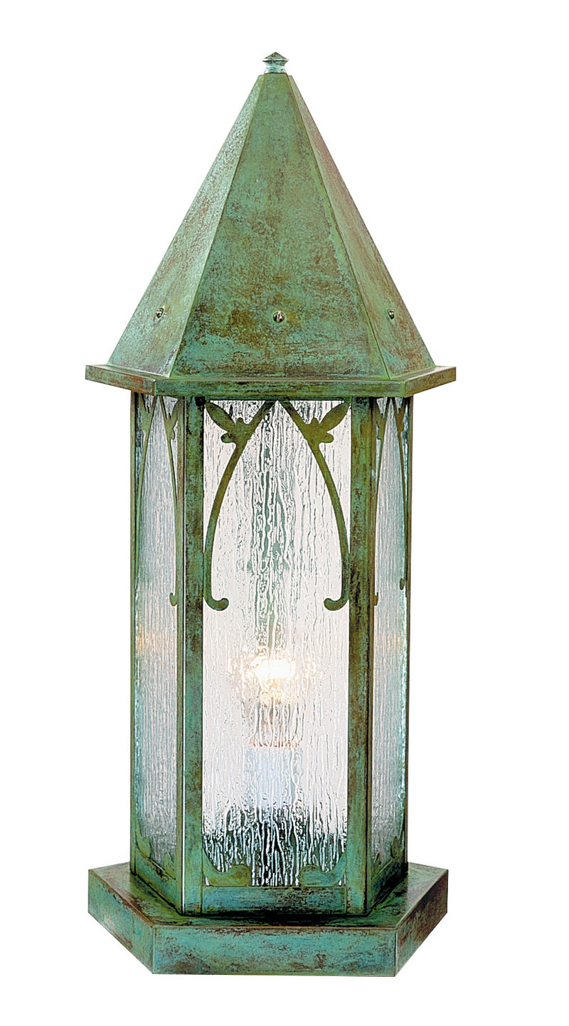 Arroyo SGC-10RM-VP One Light olumn Mount, Verdigris Patina
