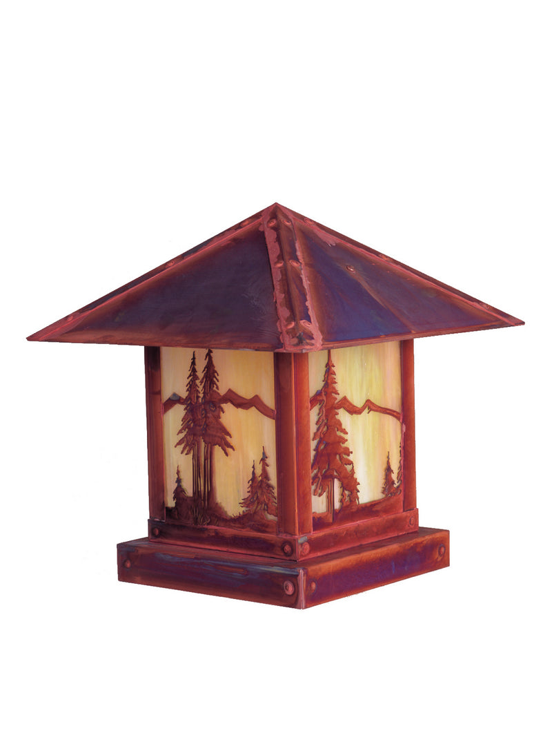 Arroyo TRC-12MNGW-RC One Light olumn Mount, Raw Copper