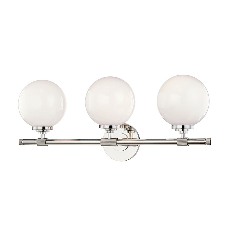 Hudson Valley 3703-PN Three Light Bath Bracket, Polished Nickel