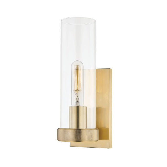 Hudson Valley 5301-AGB One Light Wall Sconce, Aged Brass