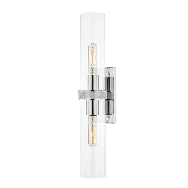 Hudson Valley 5302-PN Two Light Wall Sconce, Polished Nickel
