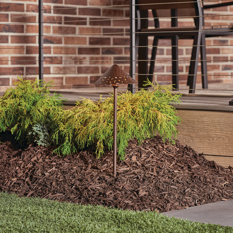 Kichler 15443TZT One Light Path & Spread, Textured Tannery Bronze