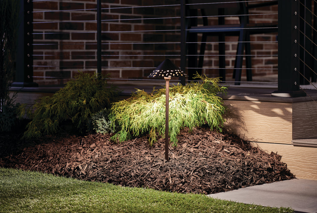 Kichler 15443TZT One Light Path & Spread, Textured Tannery Bronze