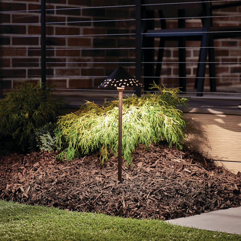 Kichler 15443TZT One Light Path & Spread, Textured Tannery Bronze