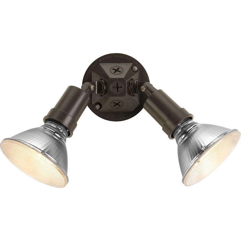 Progress Lighting P5212-20 Two Light Adjustable Swivel Flood Light, Antique Bronze
