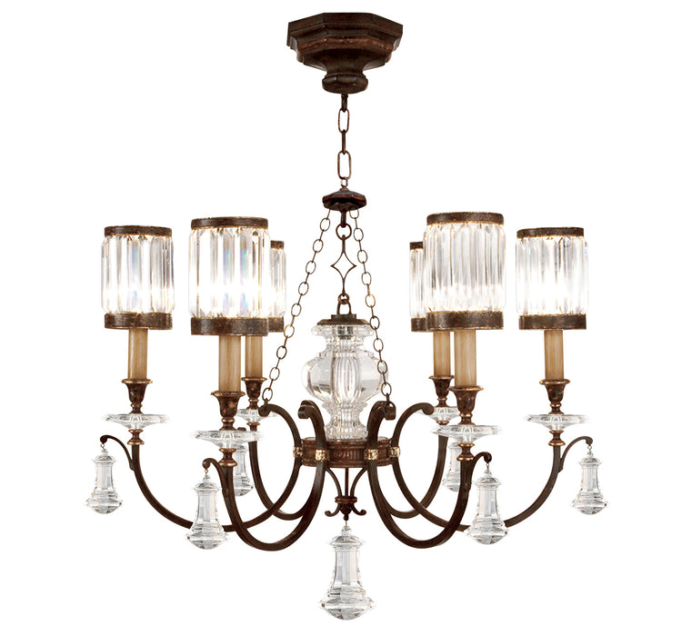 Fine Art 595440ST Six Light Chandelier, Bronze