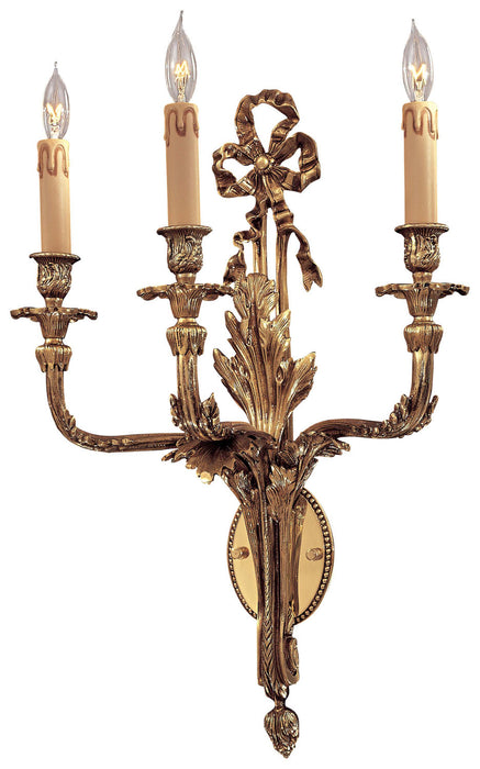 Metropolitan N9800 Three Light Wall Sconce, Renaissance Gold