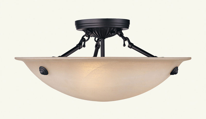 Livex Lighting 5625-07 Three Light Ceiling Mount, Bronze