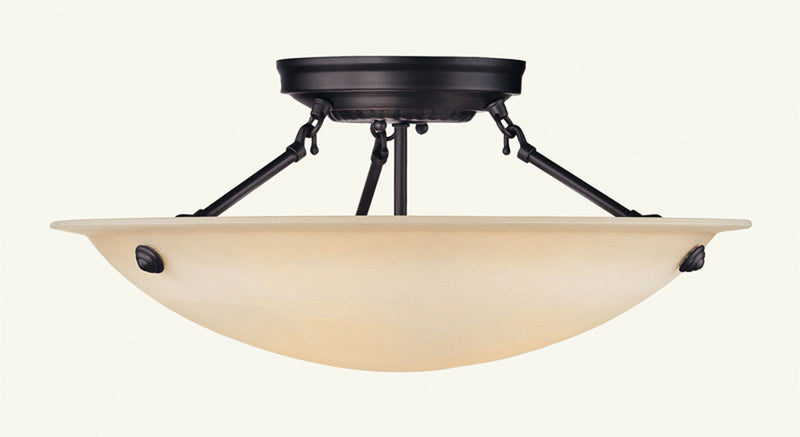 Livex Lighting 5626-07 Three Light Ceiling Mount, Bronze