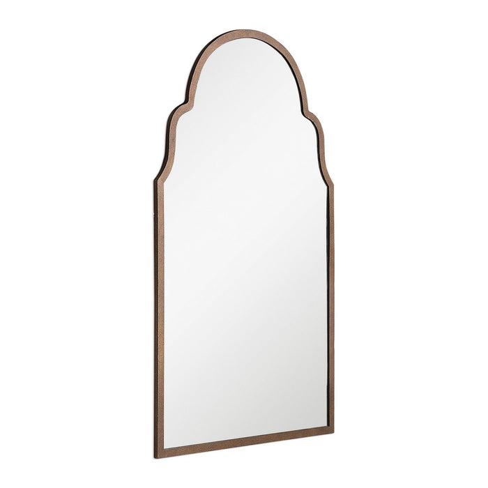 Uttermost 12668 P Mirror, Dark Brown w/Burnished Edges