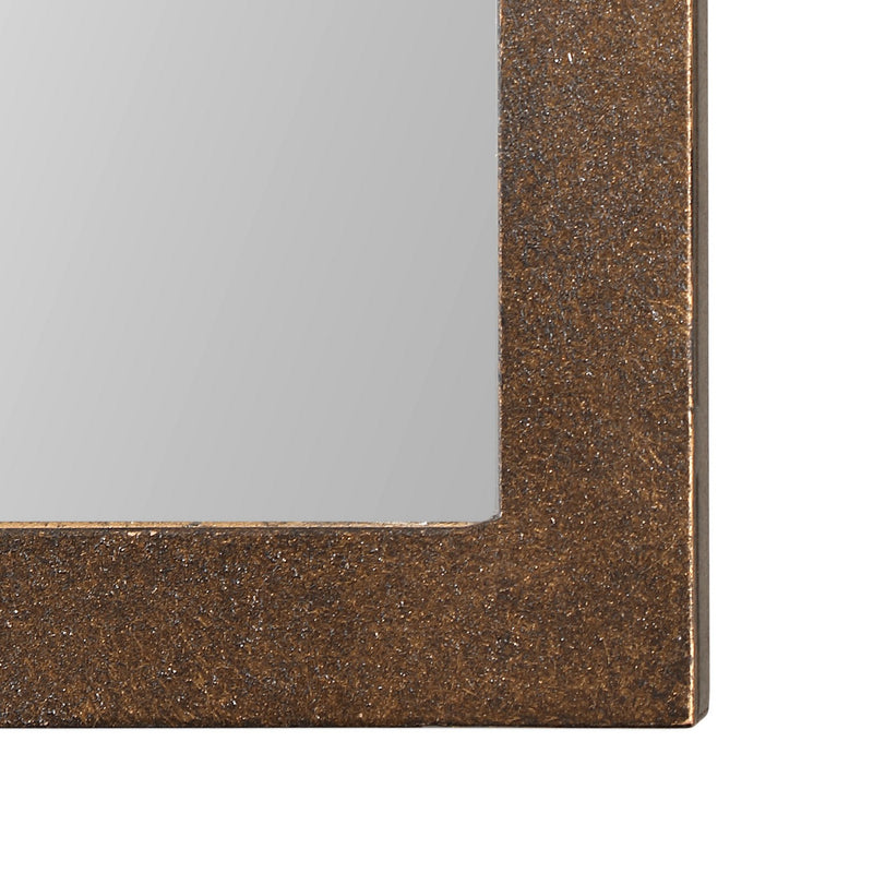 Uttermost 12668 P Mirror, Dark Brown w/Burnished Edges